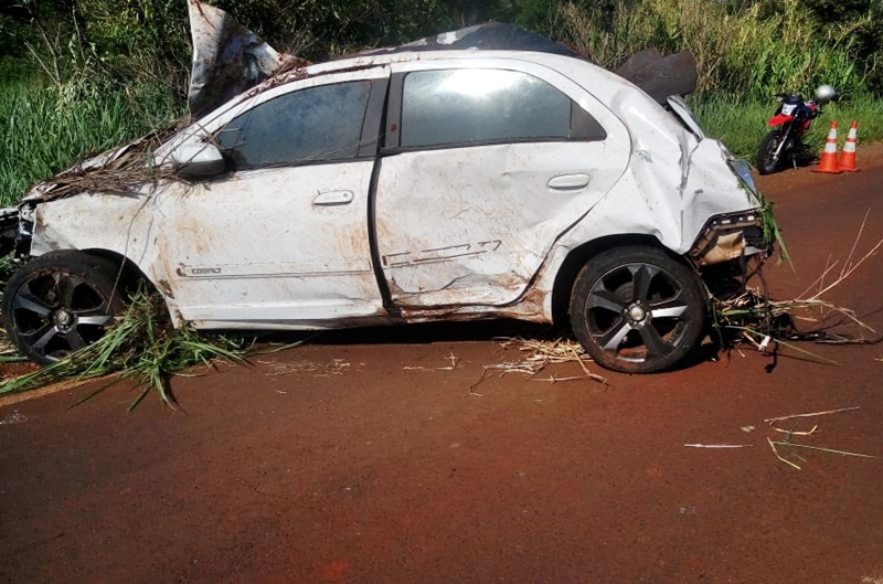 GRAVE ACIDENTE NA PR 442 EM URA? DEIXA TR?S PESSOAS FERIDAS